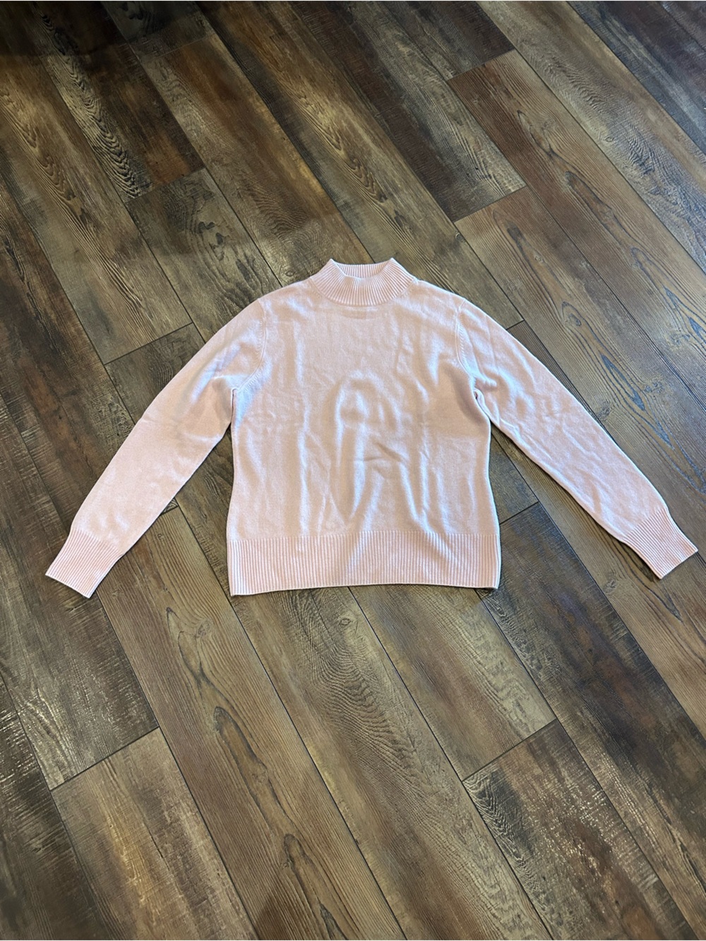 Investments Light Pink Cowl Neck Sweater 100% Cashmere